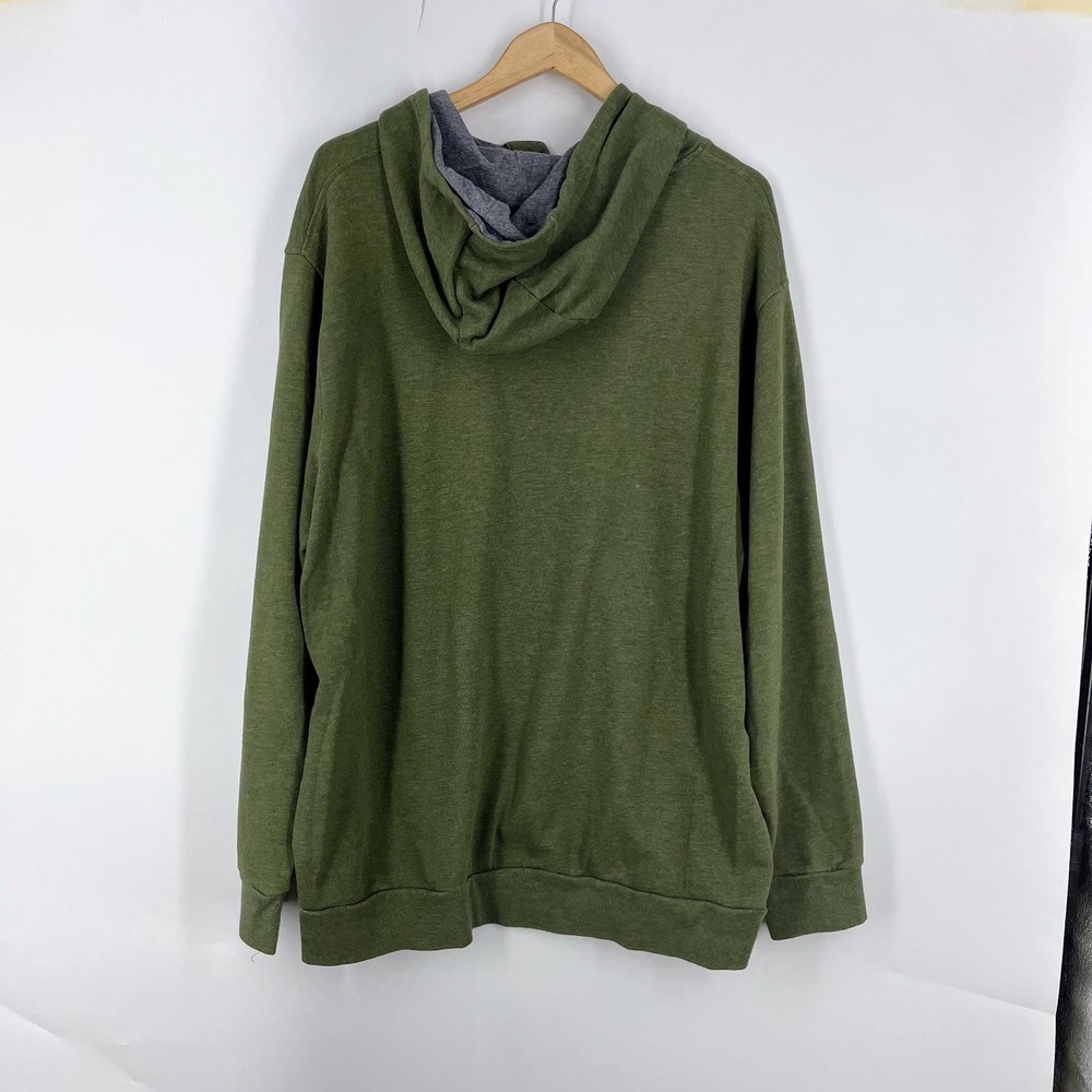True Nation Men's Henley Hoodie Button Neck Heathered Hooded Sweatshirt Size XXL - Picture 2 of 14